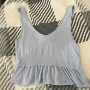 Pacsun Light Baby Blue Tank Top | FLOWY BOTTOM HALF